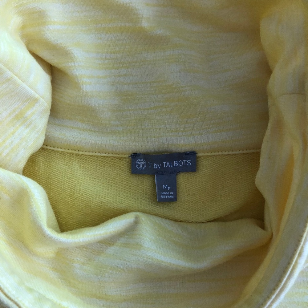 Talbots Cowl Neck Drawstring Striped Pullover - image 3